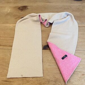 J. Crew Beige and Pink Scarf
